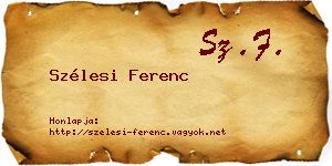 Szélesi Ferenc névjegykártya