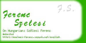 ferenc szelesi business card
